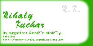 mihaly kuchar business card